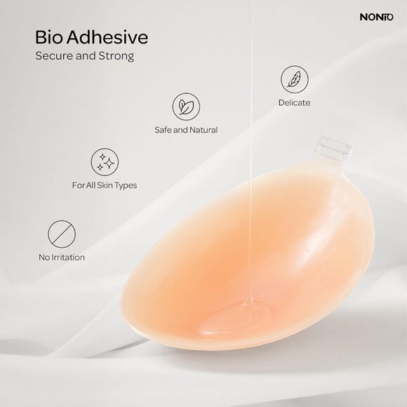 Adhesive Bra Strapless Sticky Invisible Push up Reusable Silicone The Best Off B - Picture 6 of 7